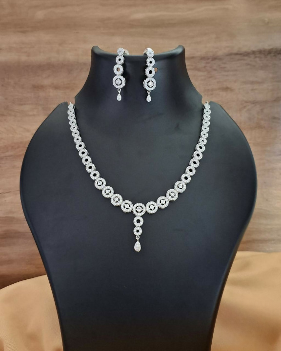 Diamond Drop Necklace Set