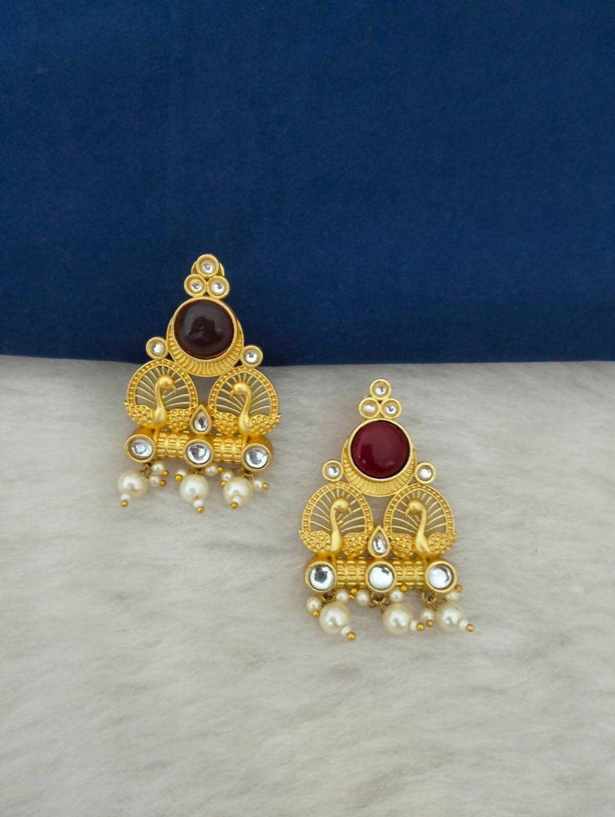 Gold plated stud earrings