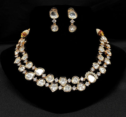 Double Layer Radiant Kundan Necklace Set