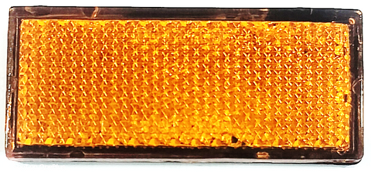 Retro Reflex Reflector Round Amber