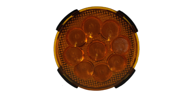 9 LED Round Reverse Lamp - Amber
