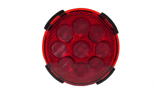 9 LED Round Reverse Lamp - Red