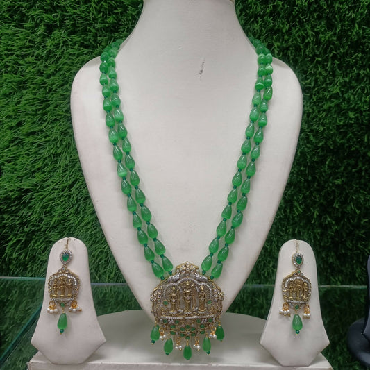 Monalisa Beads with Victorian Ram Parivar Necklace Set