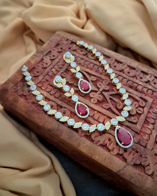 Ruby necklace set