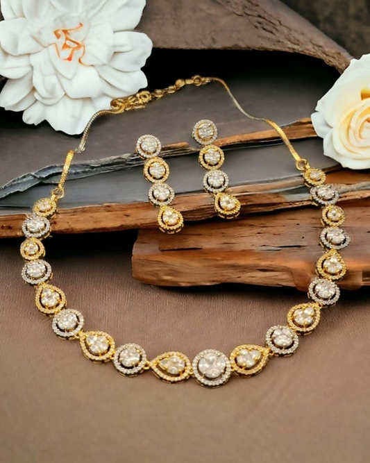 Golden Radiance Diamond Necklace Set