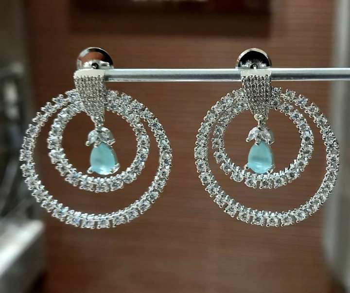 Elegant Diamond Hoop Earrings