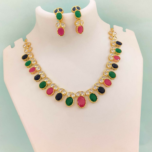 South Indian Inspired Ethnic Necklace Set