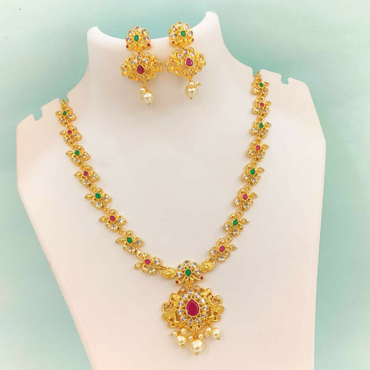 Gold Plated Ethnic Necklace Set