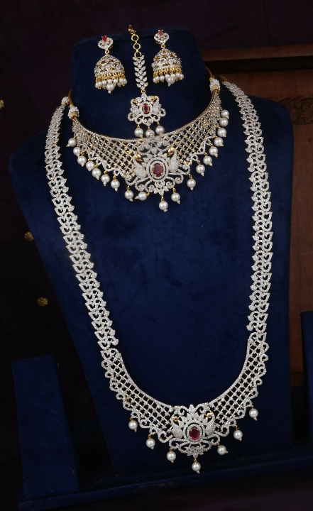 Elegant AD Bridal Necklace Set
