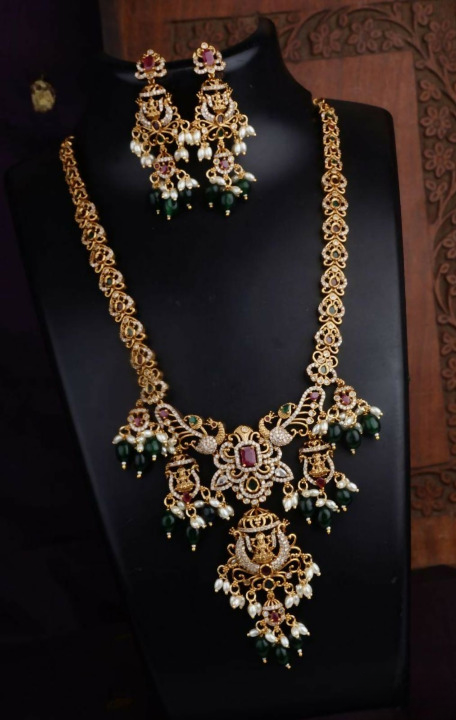 Golden Temple Zirconia Bridal Necklace Set