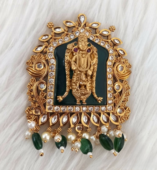 Gold Plated Balaji Locket with Chain