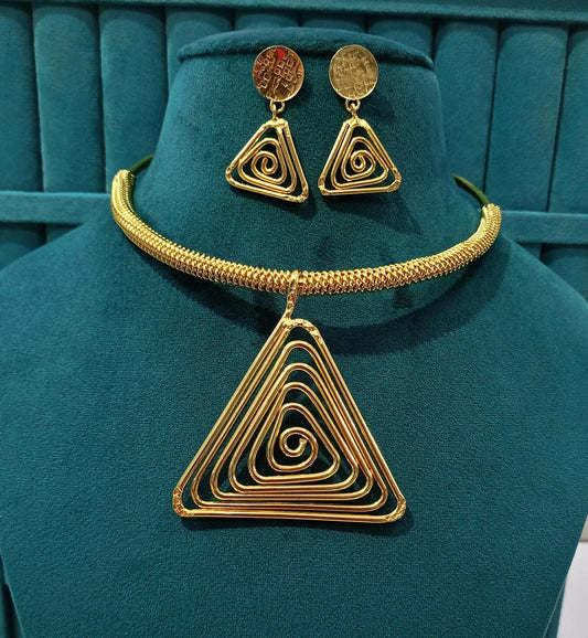 Triangular Indo Western Necklace Set