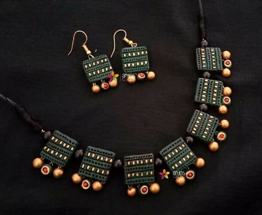 Tribal Look Terracotta Jewellery Set