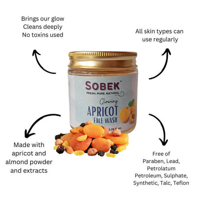 Sobek Naturals Apricot and almond exfoliating facewash | No SLS and paraben