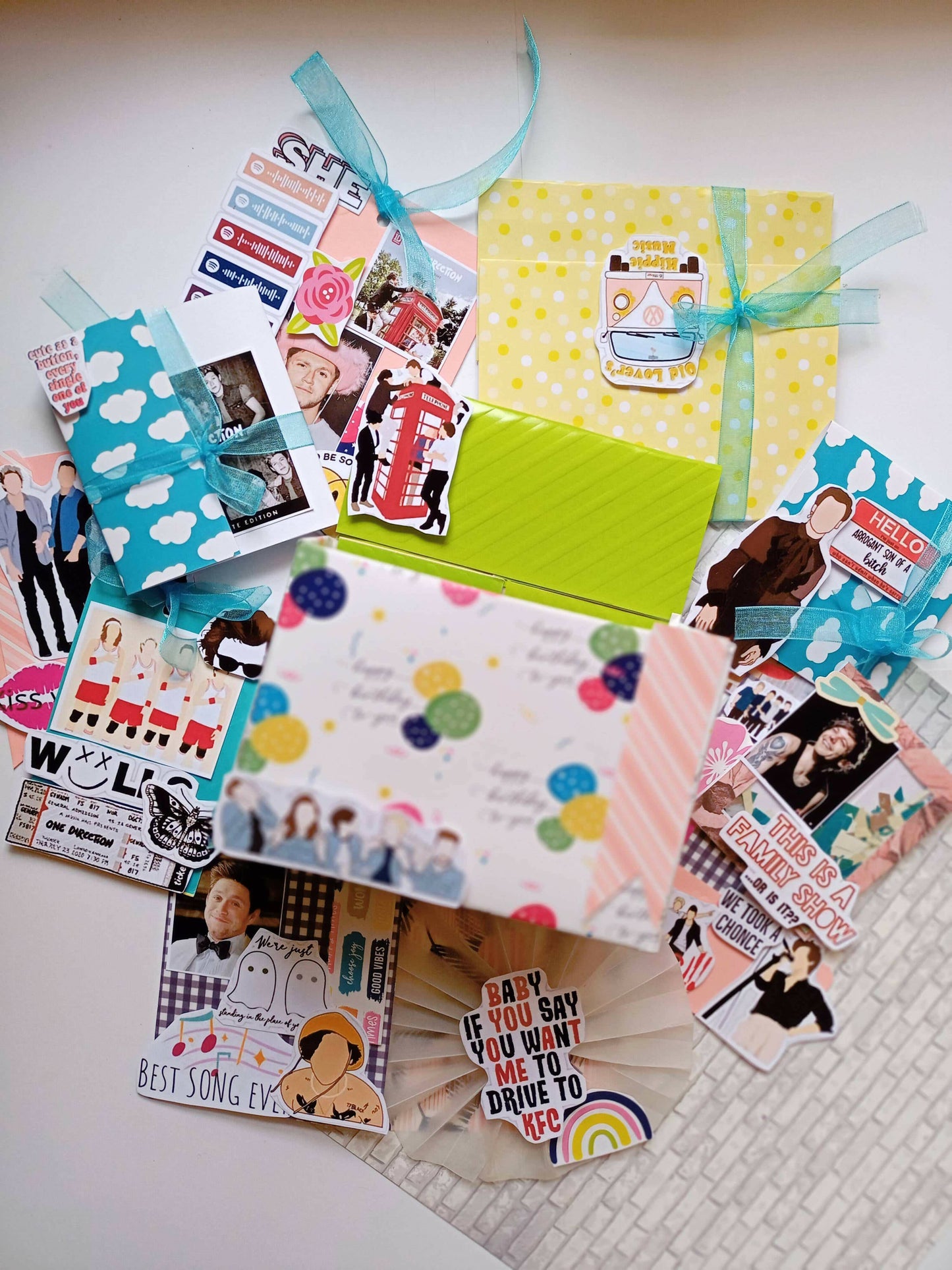 One direction theme loaded gift box with photo personalization