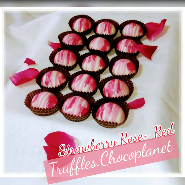 Strawberry Rose- Red Truffles 12 Pieces