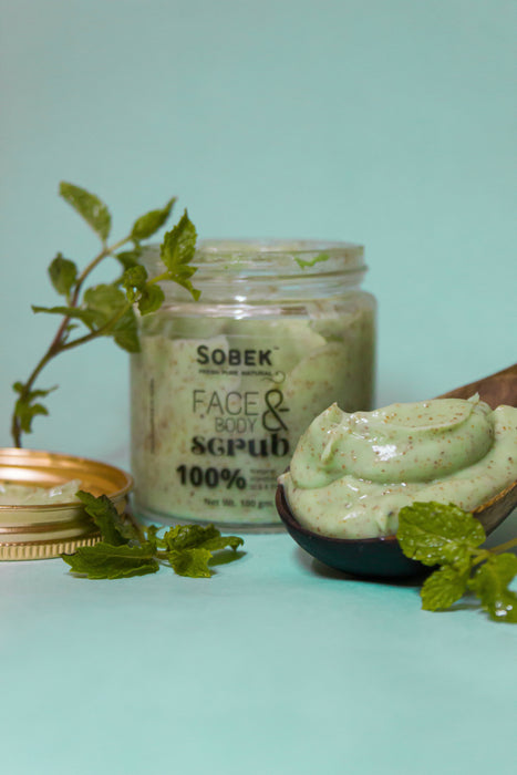 Sweet peppermint face and body scrub