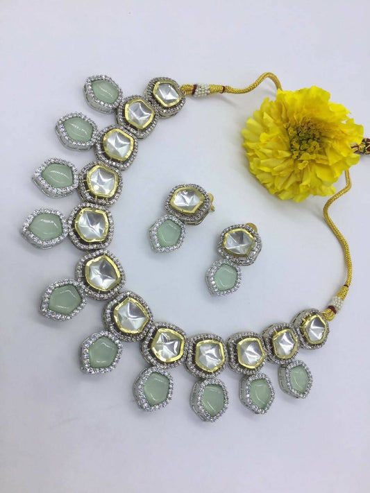 Sea green necklace set