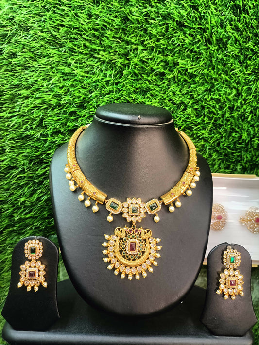 Gold Plated Necklace Set For Women