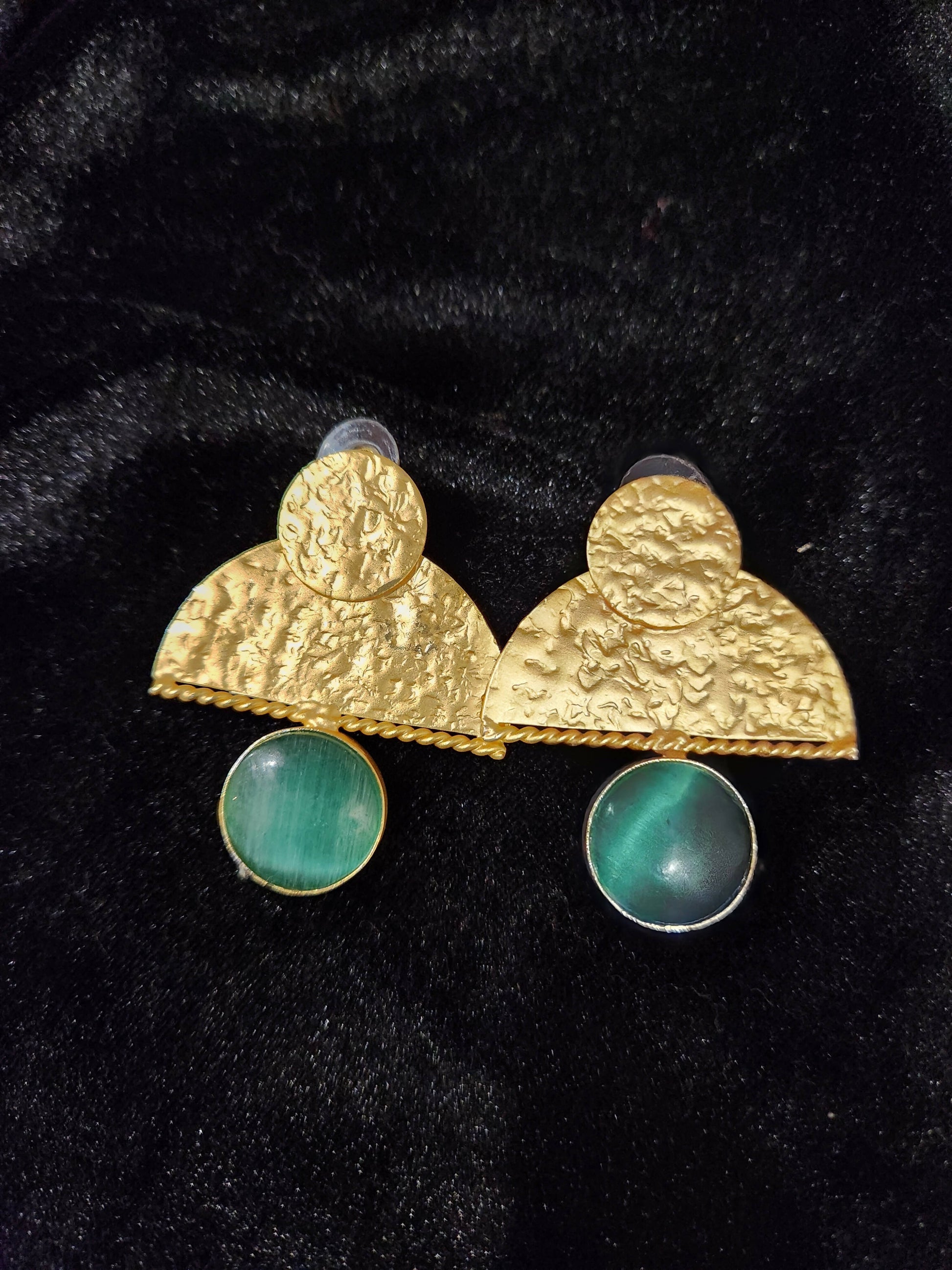 Brass stud earrings