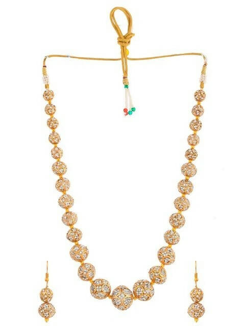 Golden motif necklace set