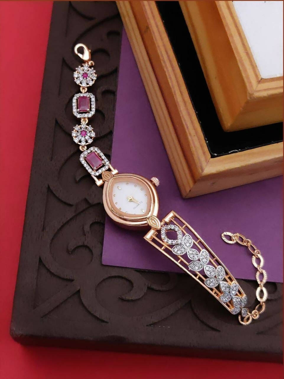 AD High Gold Plated Ladies Watches