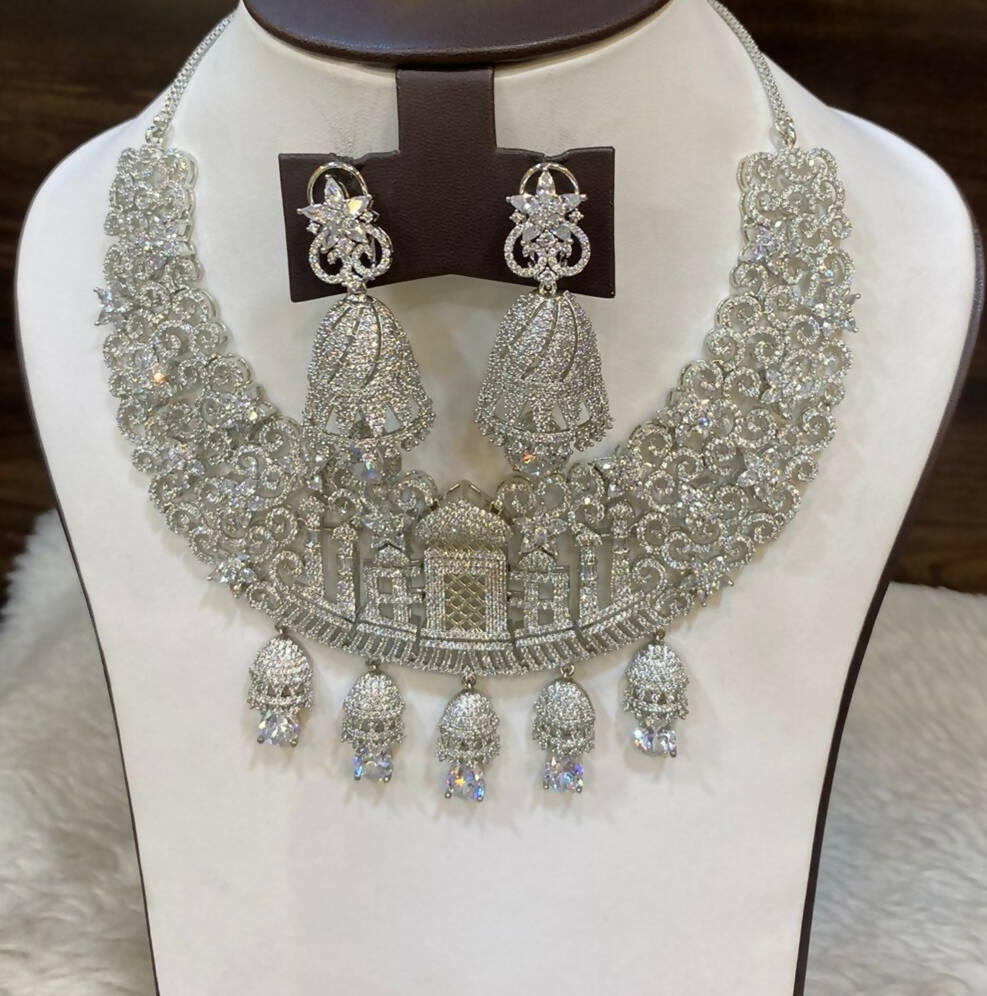 American diamond bridal jewellery set