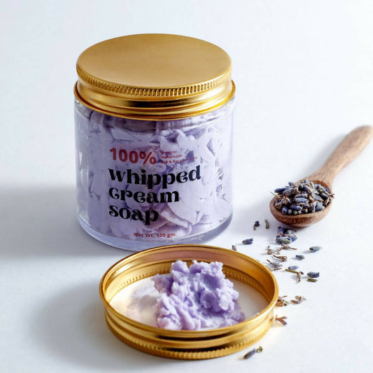 Lavender purple lavy whipped cream soap and body wash 100 grams