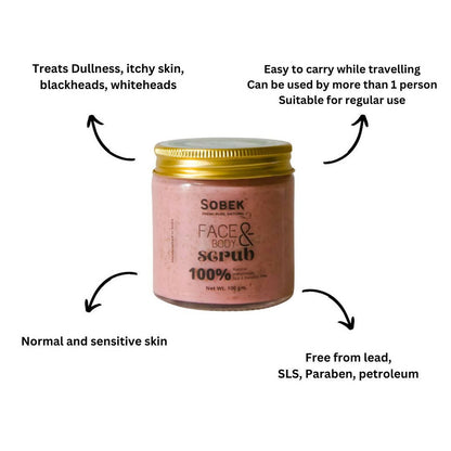 Strawberry tart face and body scrub | Exfoliate, dullness and tan | paraben & SLS free