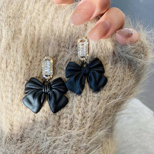 Black Bow Earrings  Stylish for Women  Bloomin