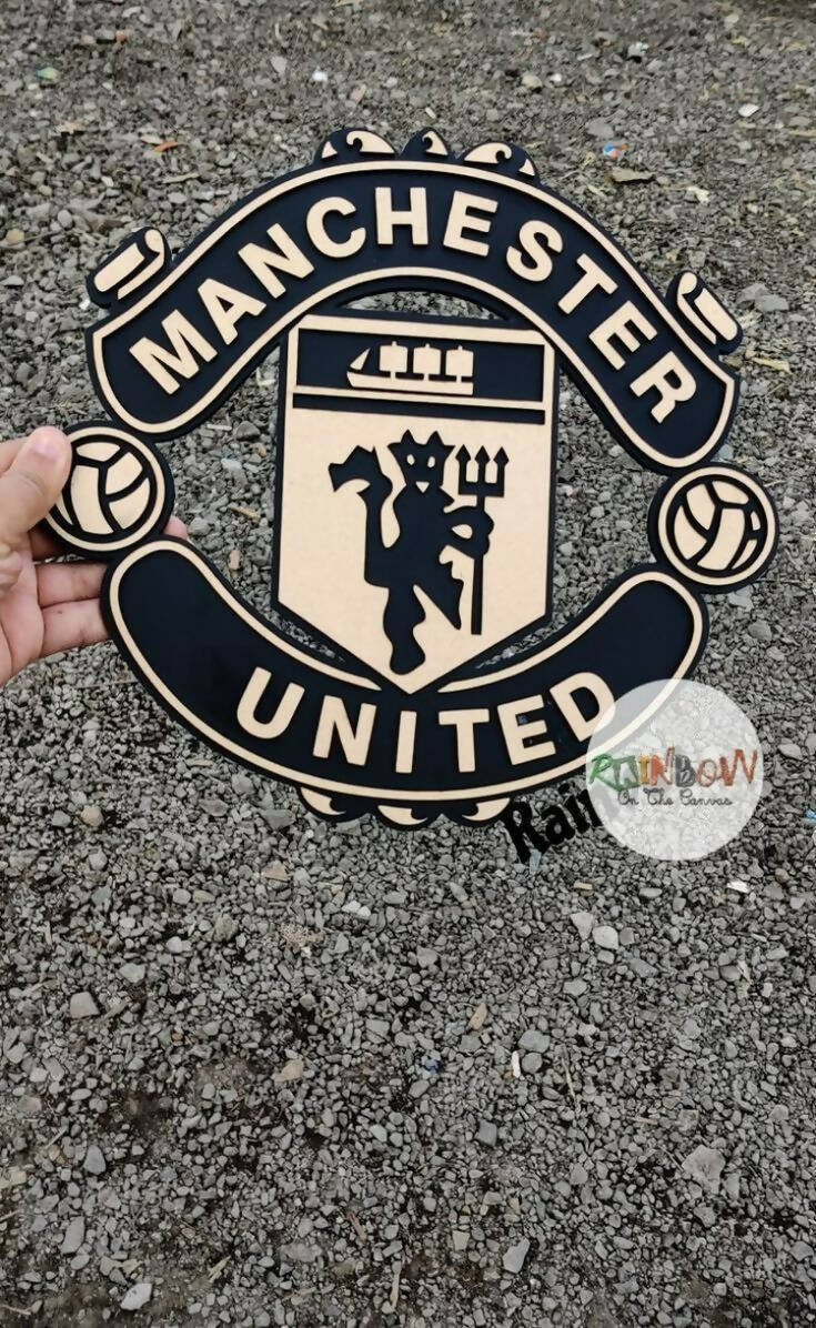 Manchester United Wall Art wooden for soccer and football lovers gift and decor
