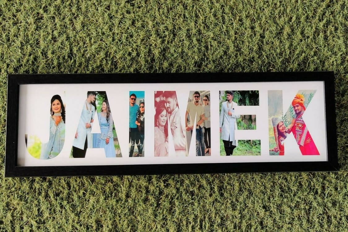 Name customised collage frame birthday gift for him and her