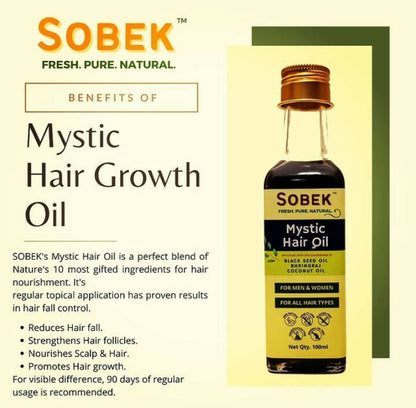 Sobek Naturals Mystic Hair Growth Oil | Hair fall and damage rescue