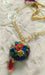 flowers pendant with pearl chain|| multicolour pendant chain