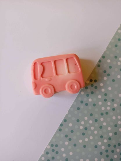 Kids vehicle bus toy shaped goat milk shea butter soap bar 100 grams