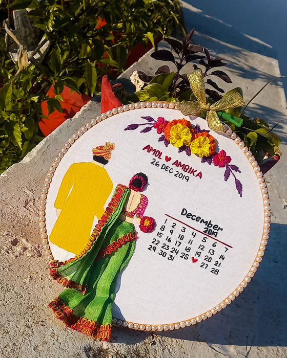 Calendar Embroidery Hoop 12.0