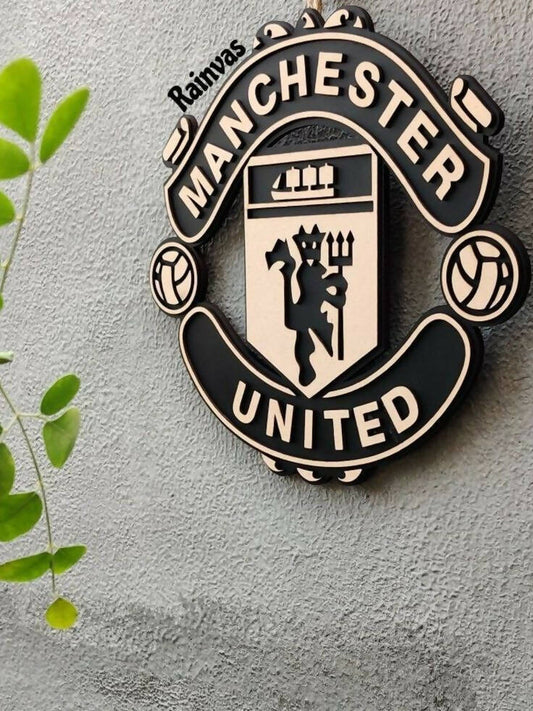 Manchester United Wall Art wooden for soccer and football lovers gift and decor