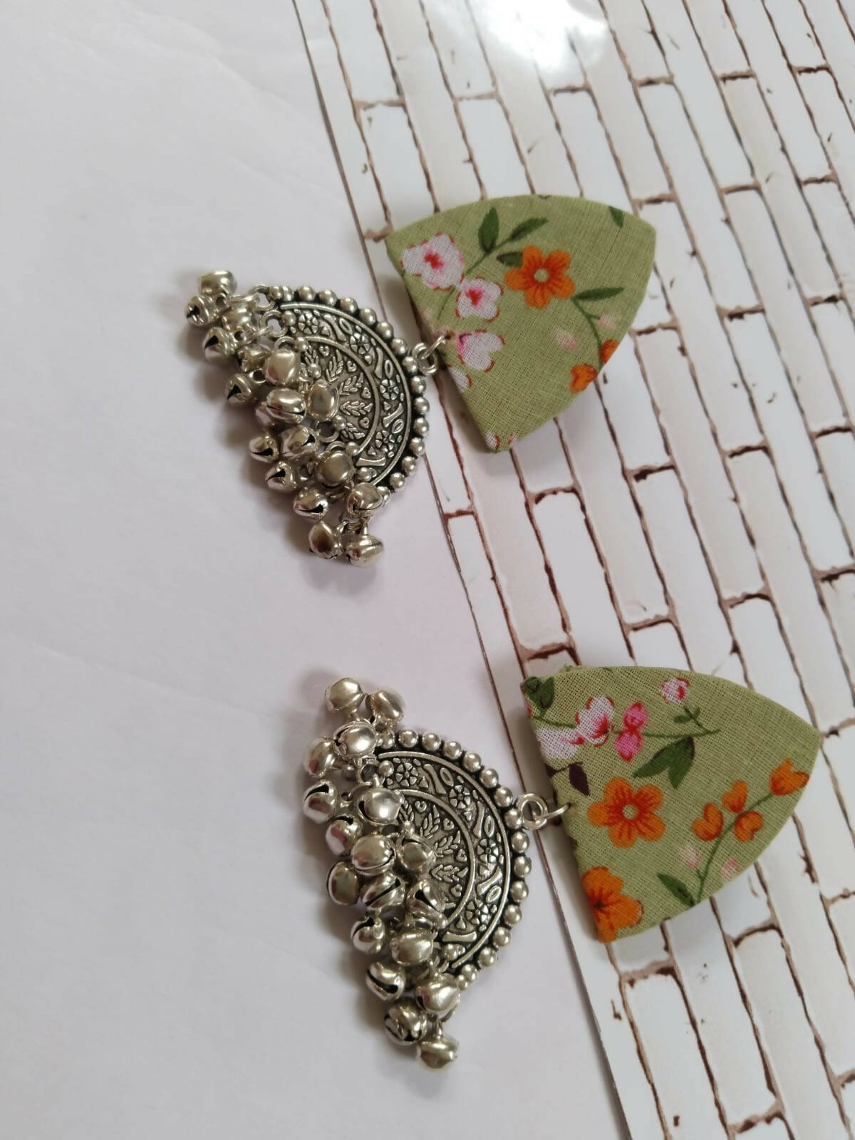 green colour earrings