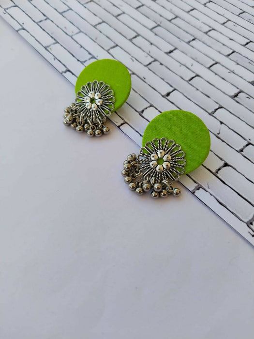 Lime flower earrings