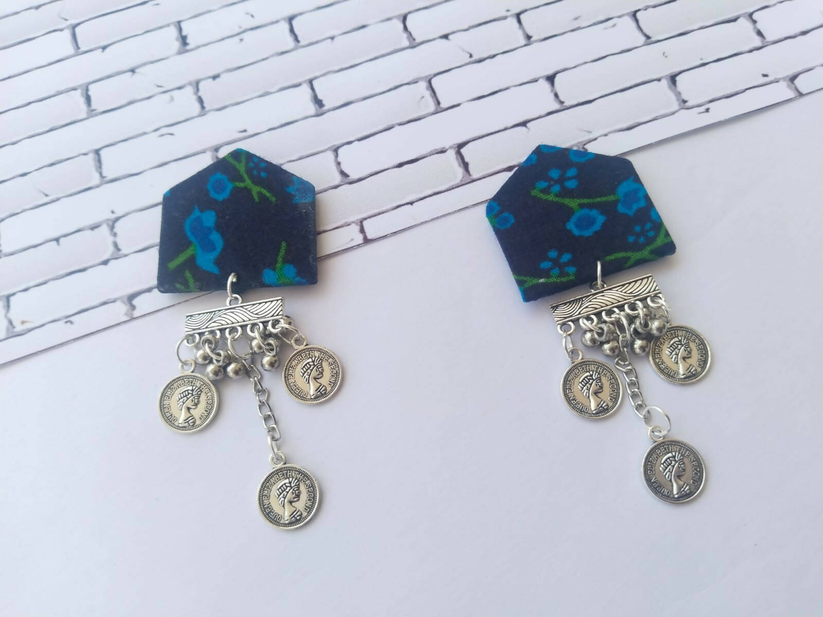 dark blue earrings