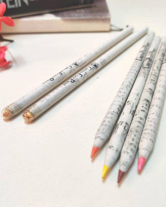Recycled News paper Plantable Seed COLOUR Pencils -Pack of 10 x2