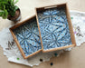 blue petal tray set|| blue rectangular tray set