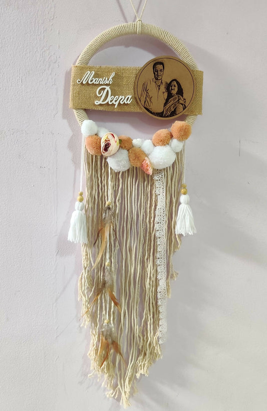 Dreamcatcher with wooden frame
