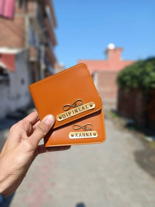 Men's customized wallet tan colour | utility gift for men