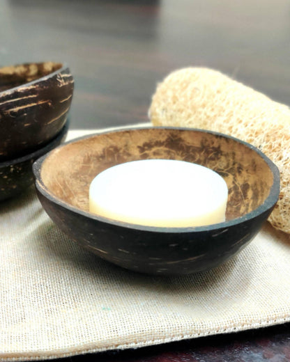 Coconut Shell Soap Dish- Round