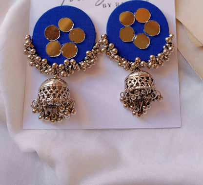 oxidized earrings jhumka