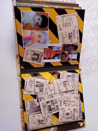 Hufflepuff harry potter scrapbook personalised with photos for him and her