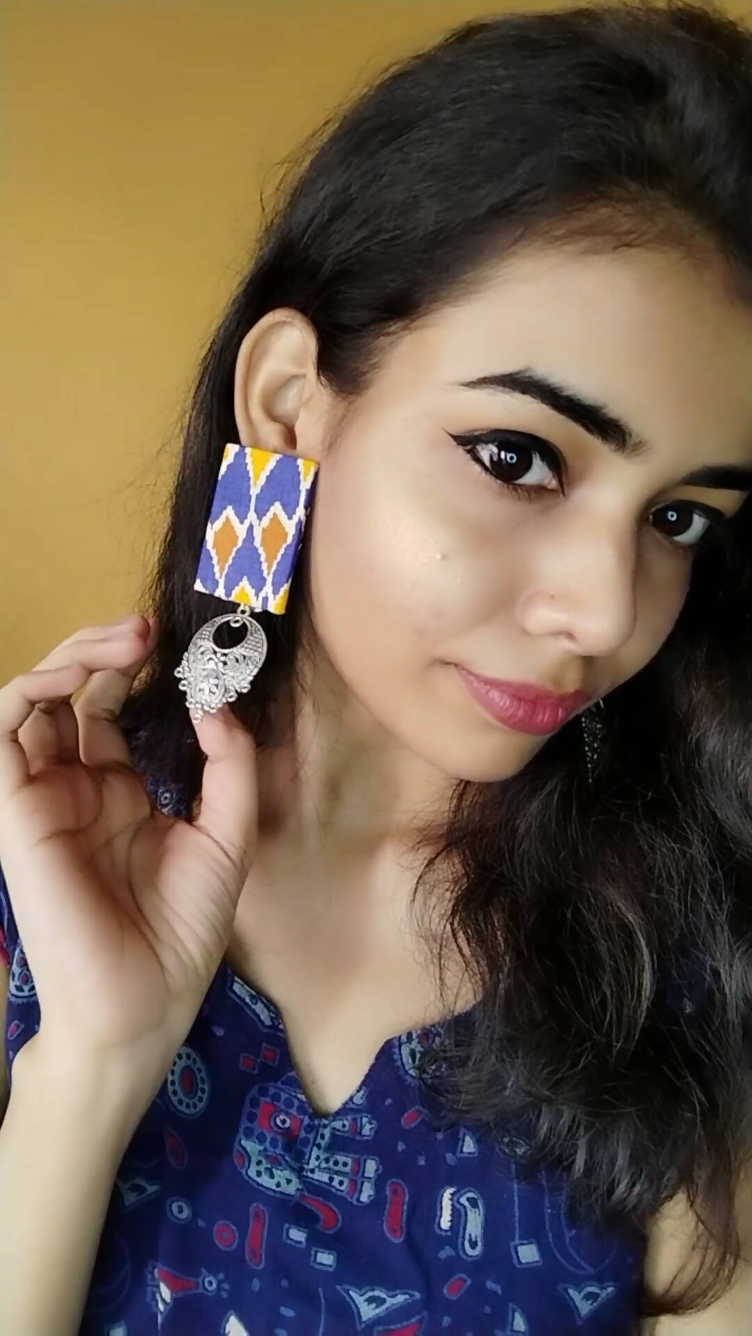 Blue Jhumka Earrings