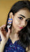 blue fabric jhumka || cotton fabric earrings