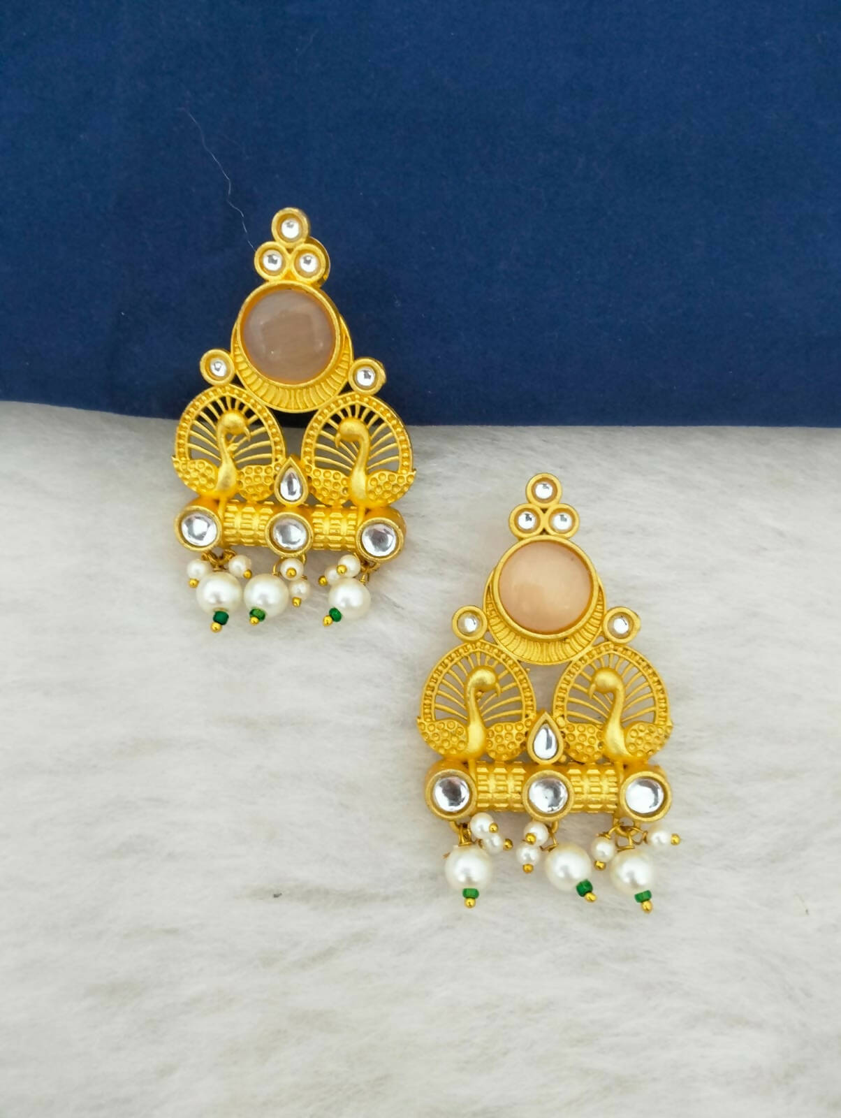 Gold Plated Elegant Stud Earrings